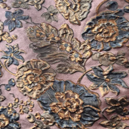 Plum, Slate Blue and Gold Jacquard Lamé (1704)