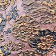 Plum, Slate Blue and Gold Jacquard Lamé (1704)