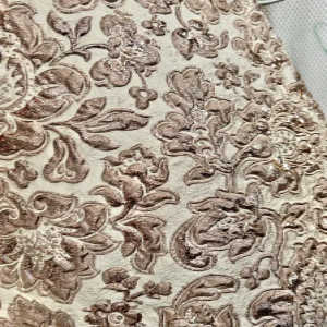 Dark Beige Gold Jacquard Lame (1705)