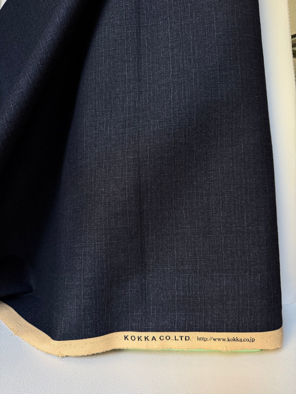 Tsumugiya- Navy- Solid Cotton Dobby- 43