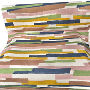 Art Geome - Stripes Linen- Pink, Green, Yellow- Cotton Blend- Canvas- 44