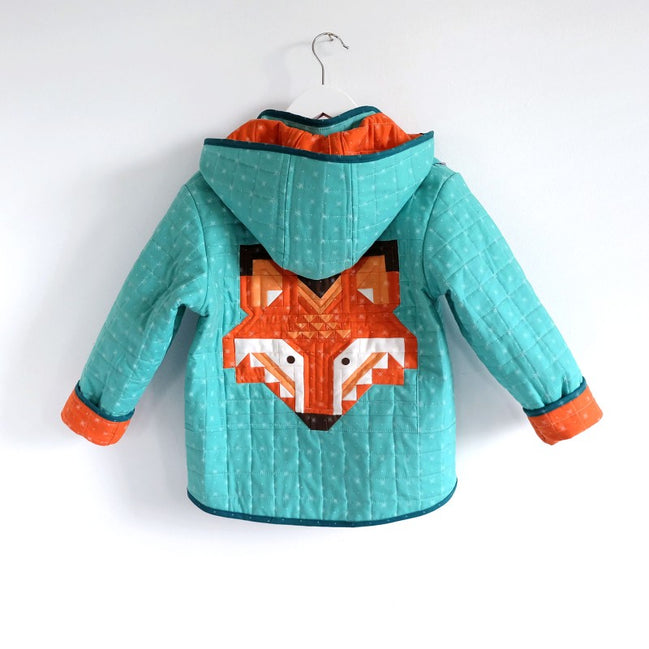 Little Fox Coat- Reversible Quilted Children's Jacket- Paper Pattern