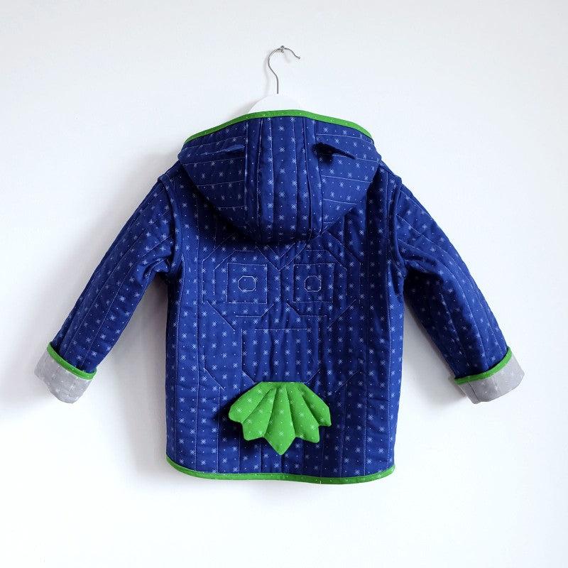 Little Owl Coat- Reversible Quilted Children's Jacket- Paper Pattern