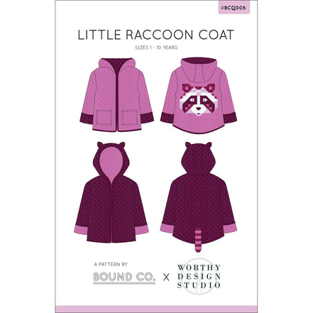 Raccoon Coat- Reversible Quilted Children's Jacket- Paper Pattern