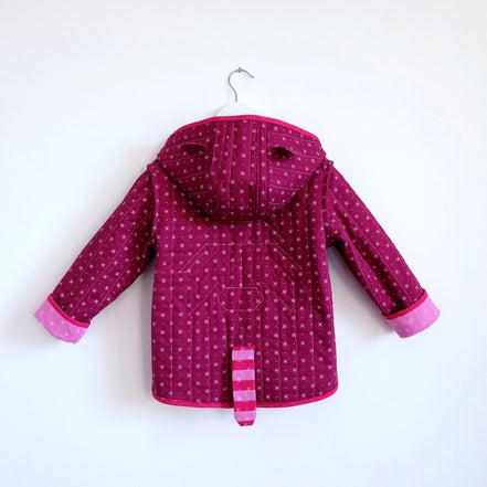 Raccoon Coat- Reversible Quilted Children's Jacket- Paper Pattern