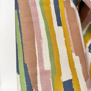 Art Geome - Stripes Linen- Pink, Green, Yellow- Cotton Blend- Canvas- 44