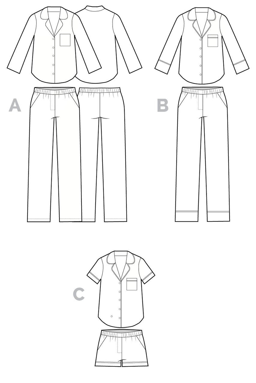 Carolyn Pajamas- Closet Core Paper Pattern