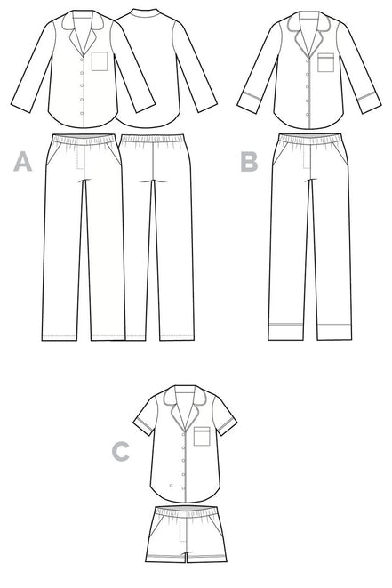 Carolyn Pajamas- Closet Core Paper Pattern