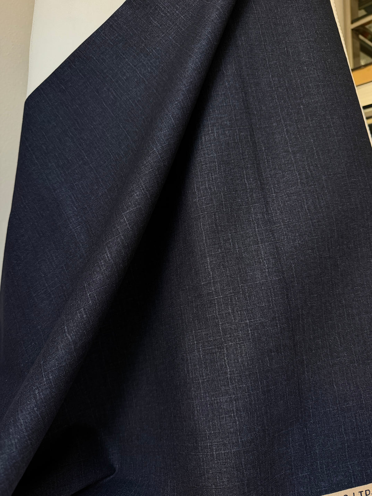 Tsumugiya- Navy- Solid Cotton Dobby- 43