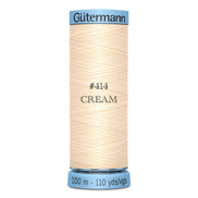 Gutermann Silk Thread 100m/110y CREAM #414 (1 SPOOL)