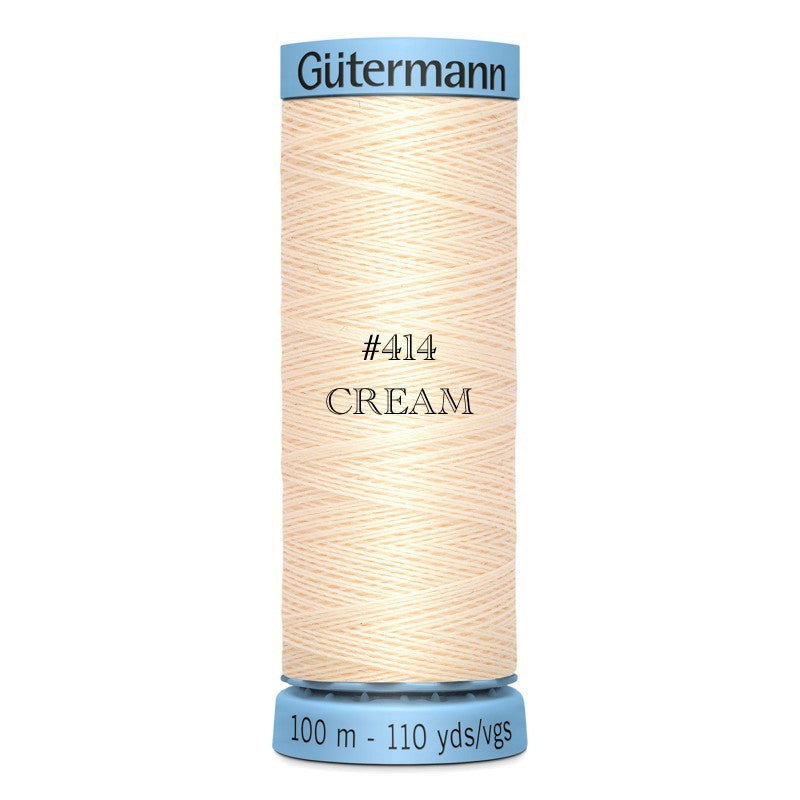 Gutermann Silk Thread 100m/110y CREAM #414 (1 SPOOL)
