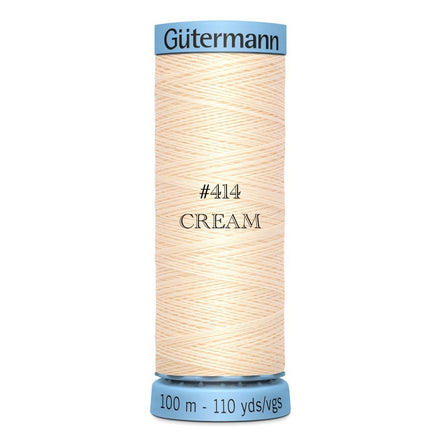 Gutermann Silk Thread 100m/110y CREAM #414 (1 SPOOL)