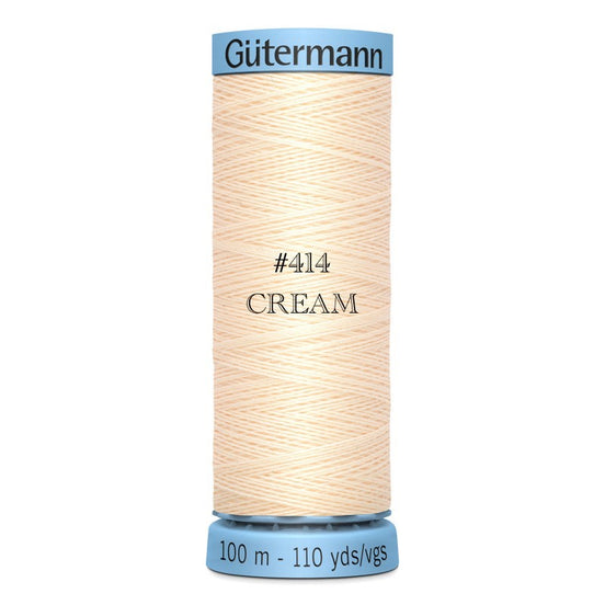 Gutermann Silk Thread 100m/110y CREAM #414 (1 SPOOL)