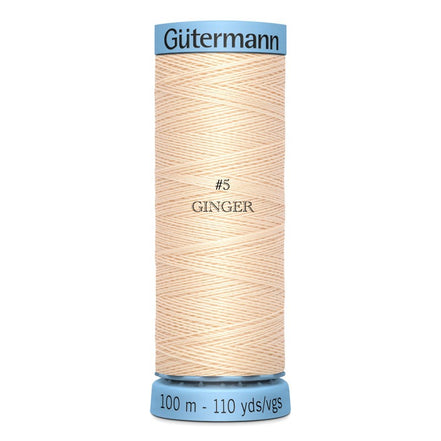 Gutermann Silk Thread 100m/110y Ginger #5 (1 SPOOL)