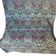 William Morris Large Florals- 44” Wide Cotton Fabric- “Blackthorn- Indigo