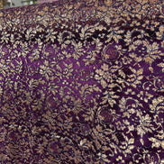 Gold on Eggplant French Chantilly Lace- 37