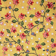 Half Yard- Sajou - Yellow Coromandel Indienne Cotton Fabric- 59