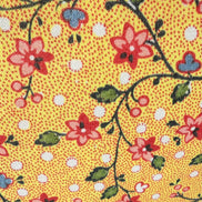 Half Yard- Sajou - Yellow Coromandel Indienne Cotton Fabric- 59