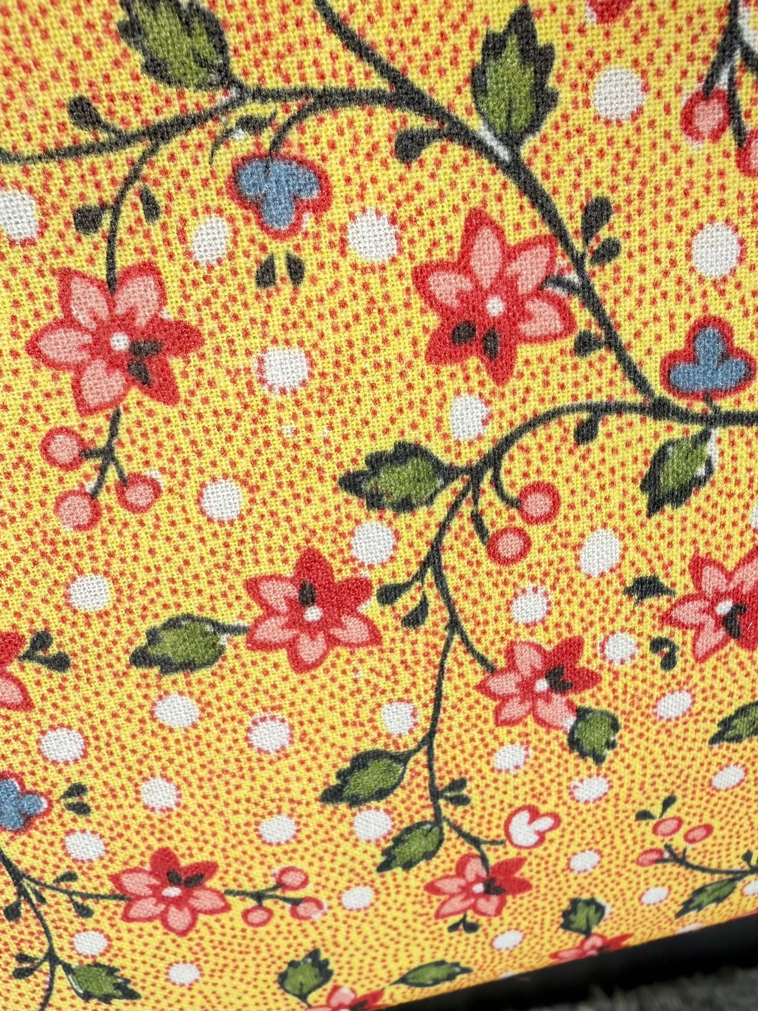 Half Yard- Sajou - Yellow Coromandel Indienne Cotton Fabric- 59