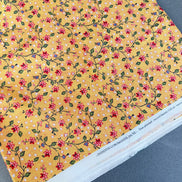 Half Yard- Sajou - Yellow Coromandel Indienne Cotton Fabric- 59