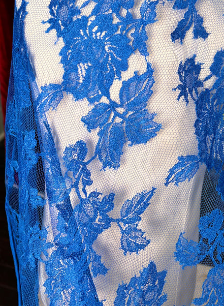 Blue Chantilly Lace- 35" (611)