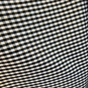 Black, White, Gold- Gingham Taffeta- 57” Wide- Acetate- 3/16” Squares
