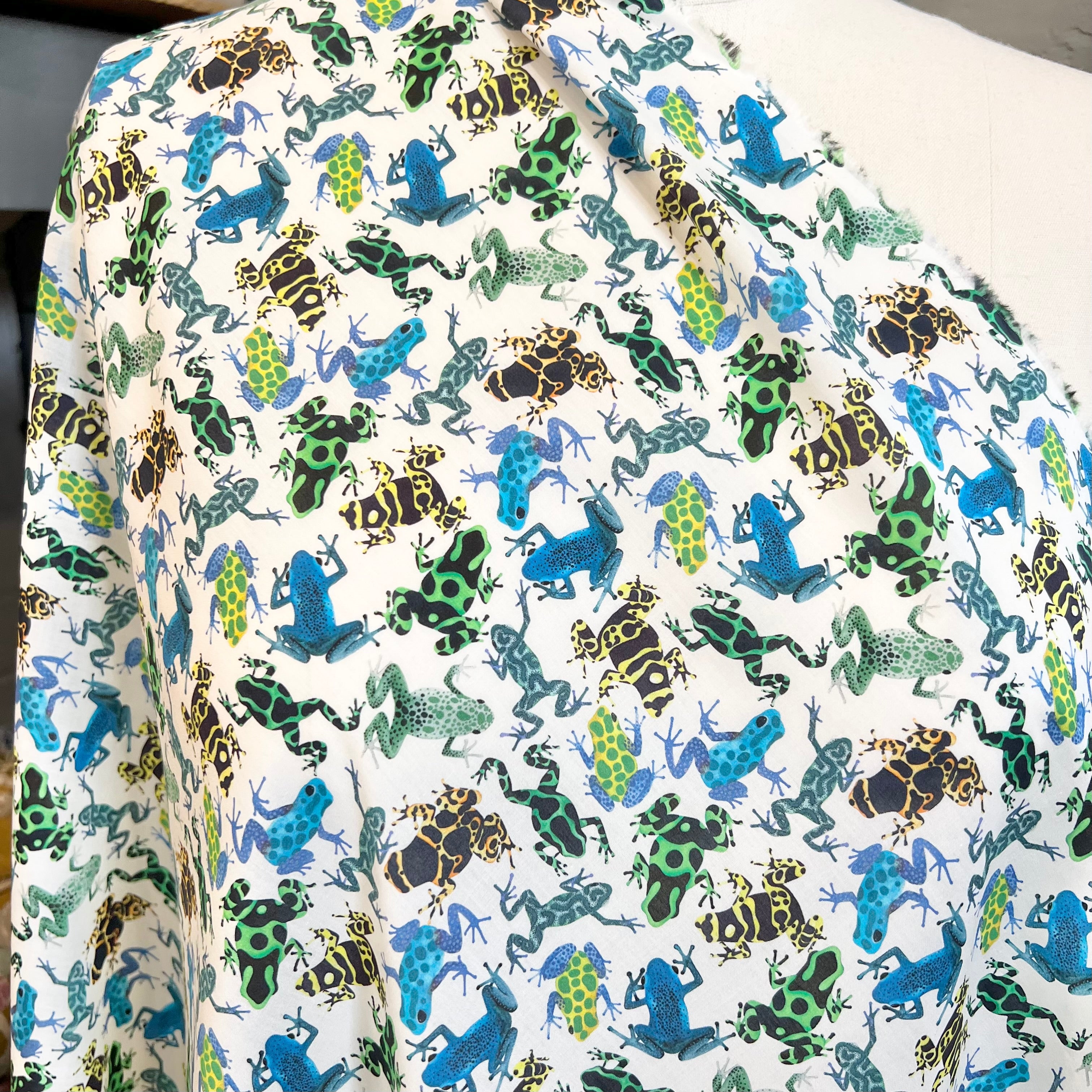 Liberty London- Dart Frogs Blue Tana Lawn Cotton