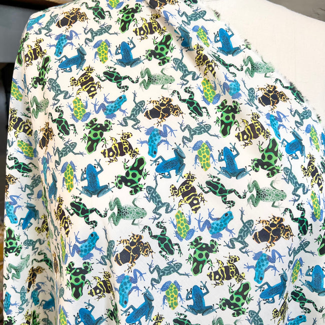 Liberty London- Dart Frogs Blue Tana Lawn Cotton