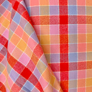 Mammoth Junior Flannel- “Punch”- Red, Purple, Yellow- Cotton- 44” Wide