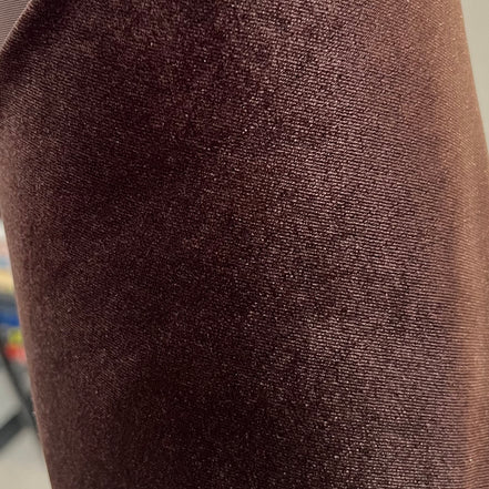 Dark Brown Spandex Velvet- 60” Wide