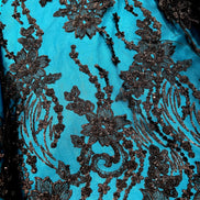 Black Embroidered Tulle-55