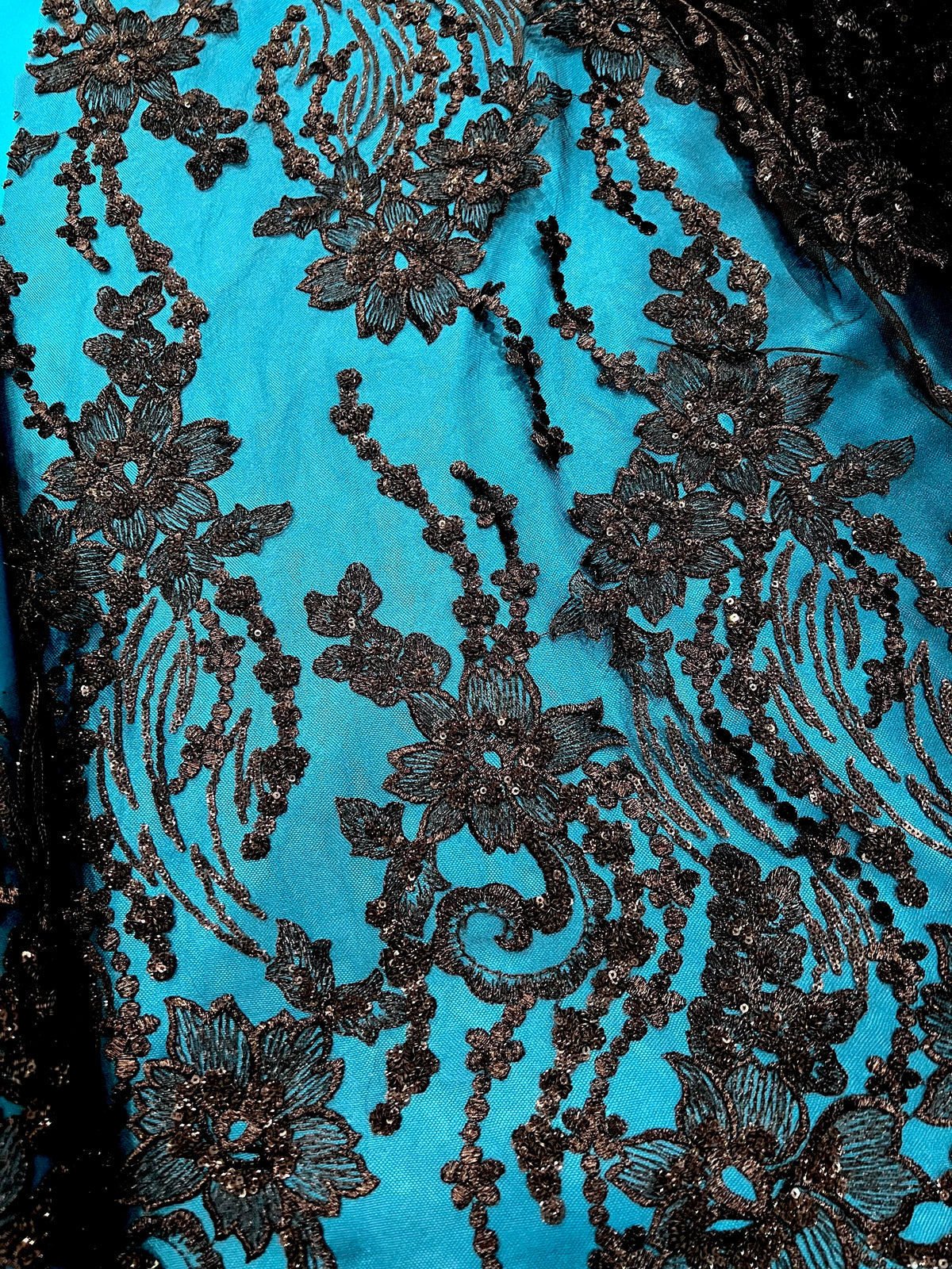 Black Embroidered Tulle-55