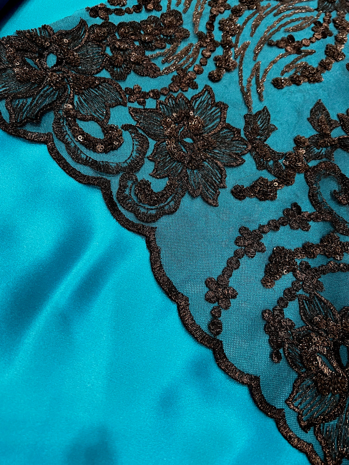 Black Embroidered Tulle-55