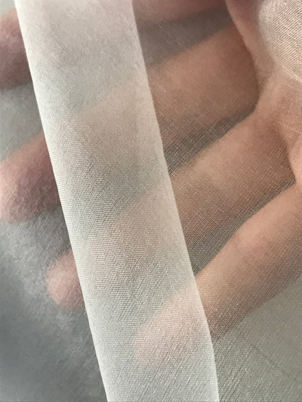 Natural White 5.5 MM 45" Wide Silk Organza (1104)