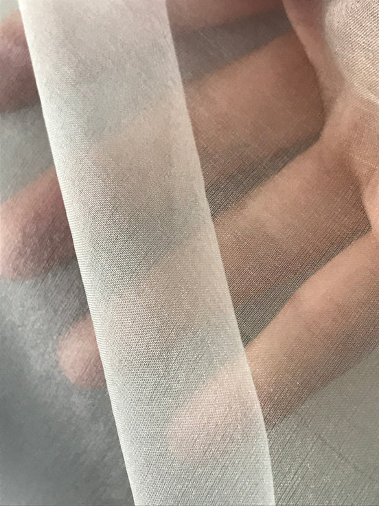 Natural White 5.5 MM 45" Wide Silk Organza (1104)