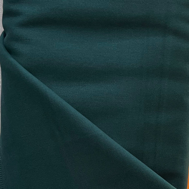 Dark Blue-Green "Forest" Cotton Gabardine/ Twill Weave- Atelier Brunette France