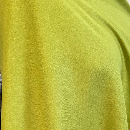 Chartreuse Green "Pear" Brussels Washer Linen- Rayon Blend Fabric- 52" Wide
