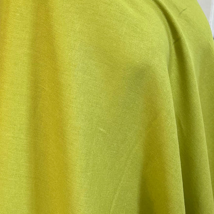 Chartreuse Green "Pear" Brussels Washer Linen- Rayon Blend Fabric- 52" Wide