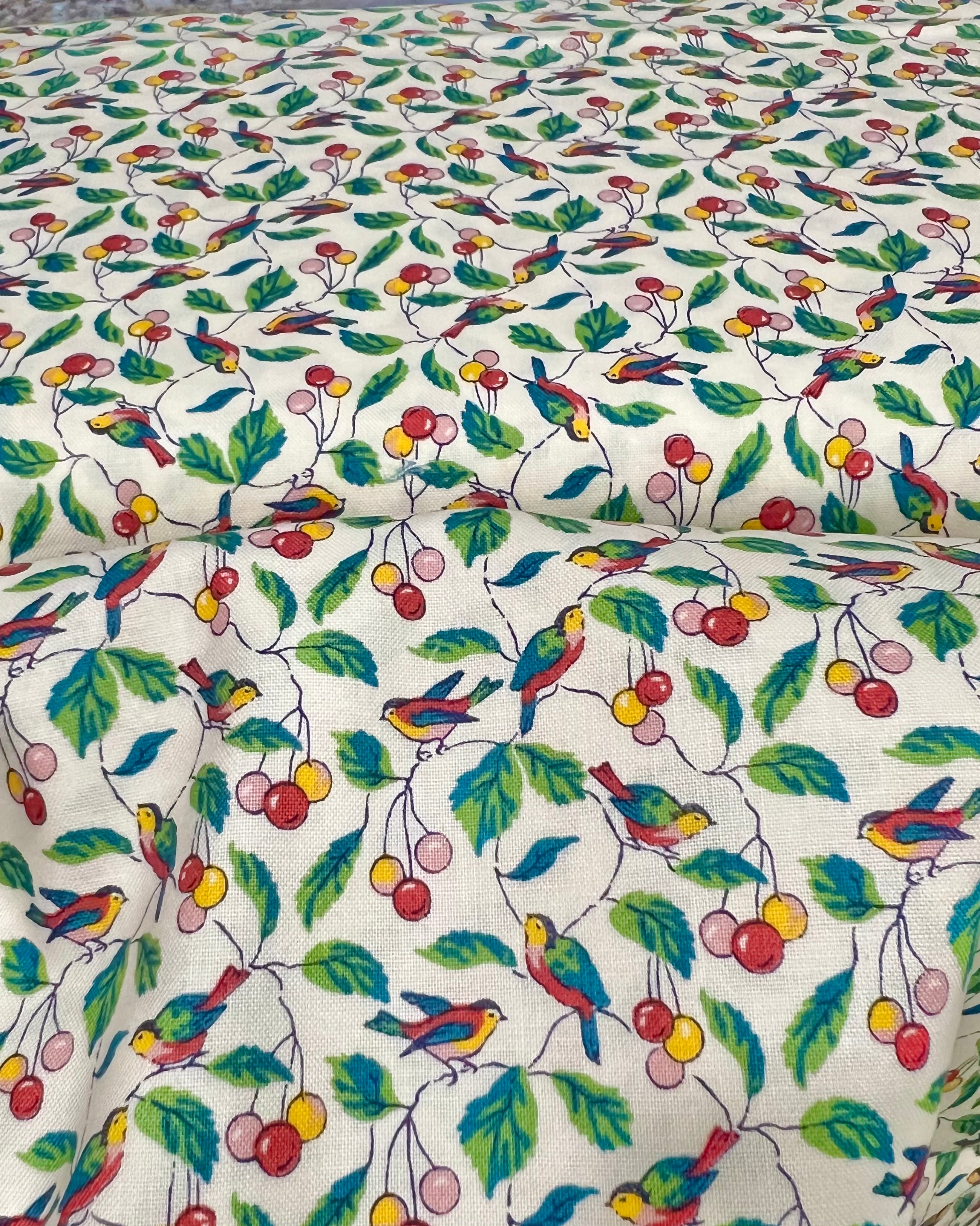Woodland Walk Hillside Adventure Birdsong B - Liberty Cotton
