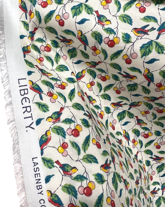 Woodland Walk Hillside Adventure Birdsong B - Liberty Cotton