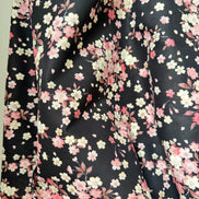 Kokka Japanese Sakura- 100% Cotton- 43” Wide- Subtle Metallic- Subtle Metallic- Pink, Black