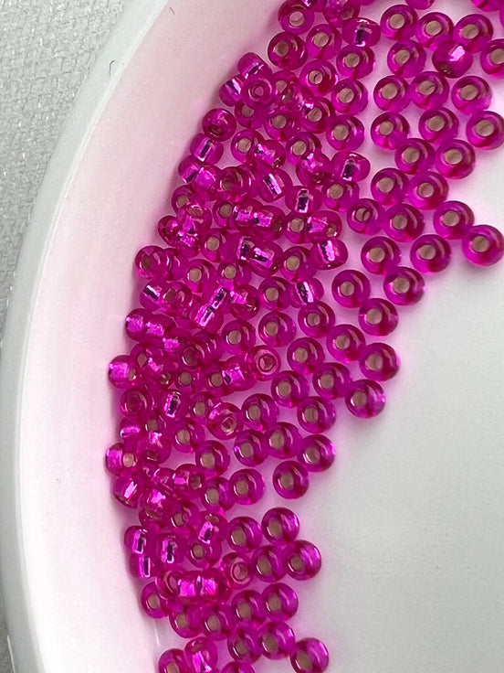 Miyuki 11/0 Round Glass Seed Beads- Fuchsia (2011)