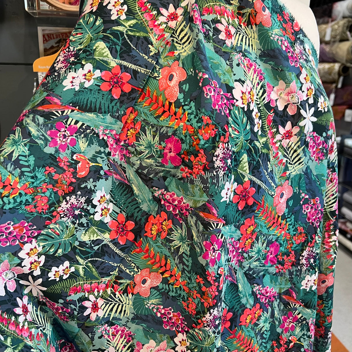 Colorful Floral on Black 