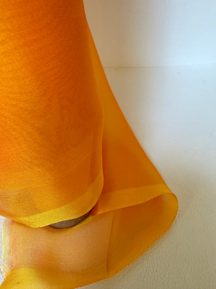 Orange and Yellow “Sun" Iridescent Pure Silk Chiffon 54" Wide (1217)