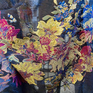 Gold with Green, and Gem Tones Jacquard- 59” Wide (1729)