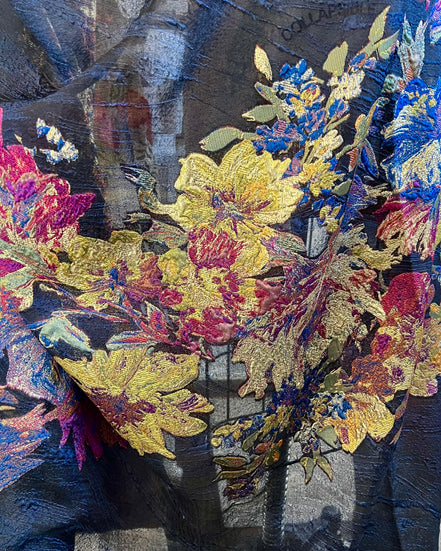 Gold with Green, and Gem Tones Jacquard- 59” Wide (1729)