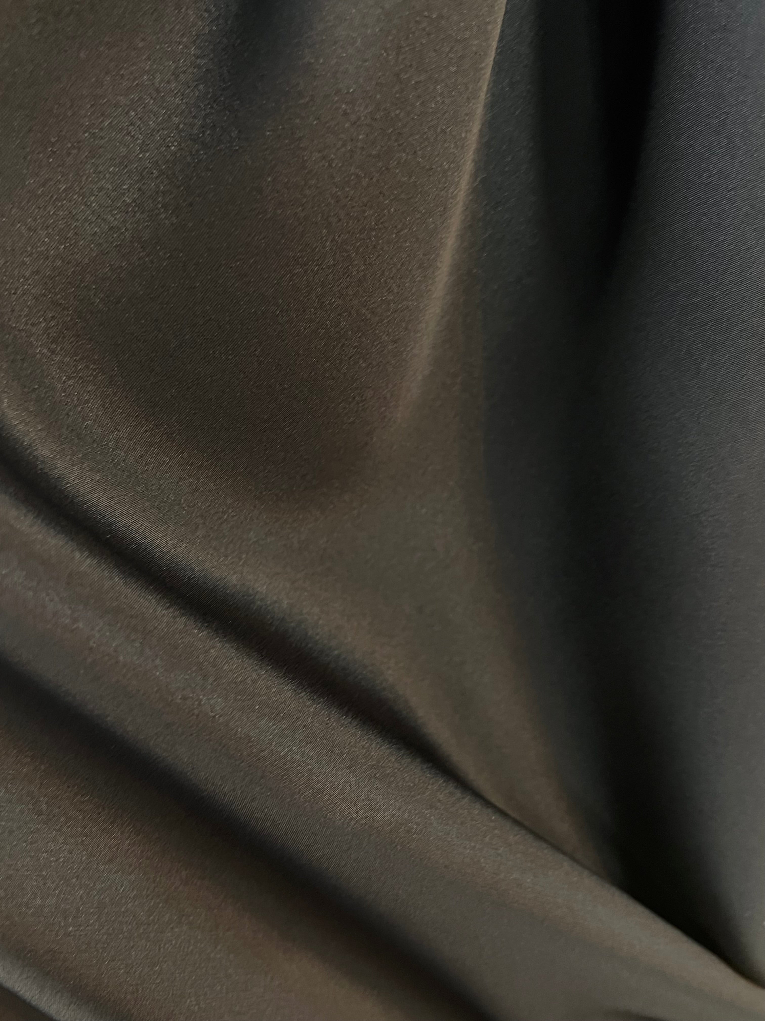 Black Heavy Silk Crepe 40 MM- 45