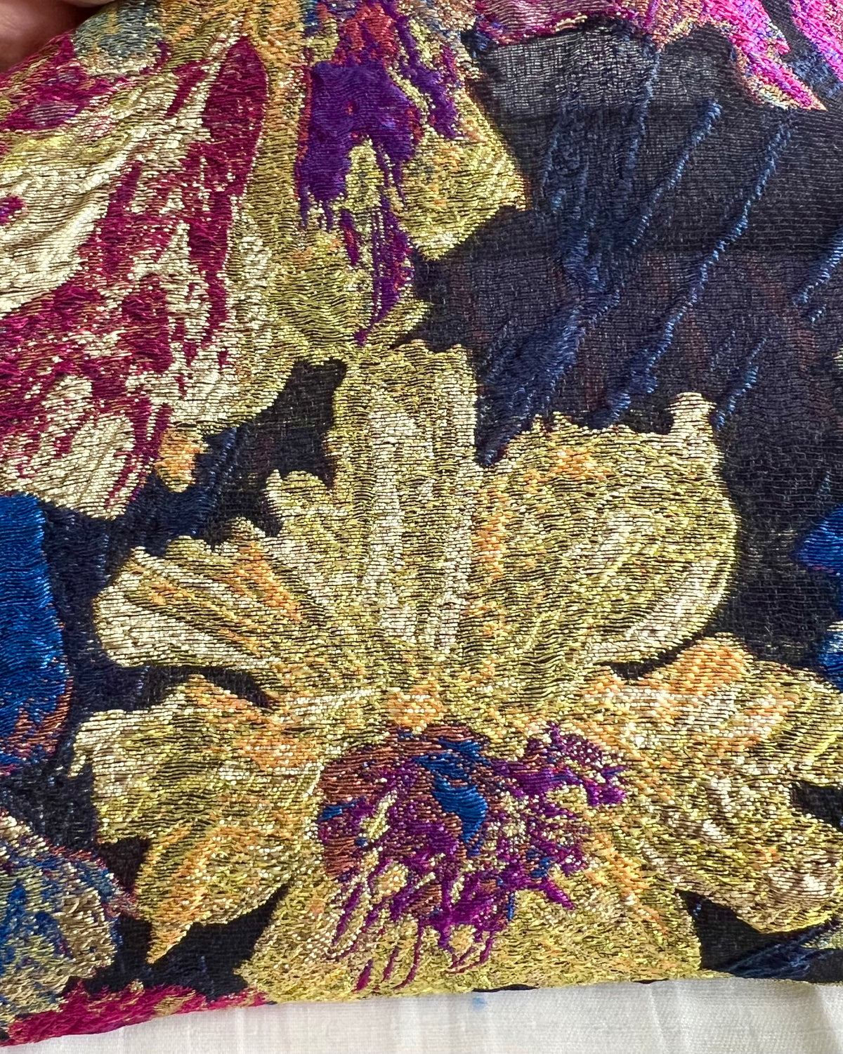 Gold with Green, and Gem Tones Jacquard- 59” Wide (1729)
