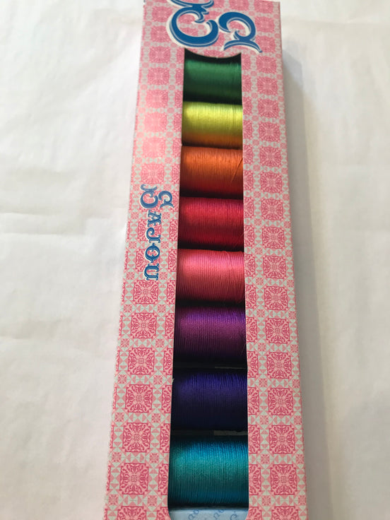 Sajou Selection Box- 8 Spools SILK THREAD- Assortment #1 (Summer Colors)