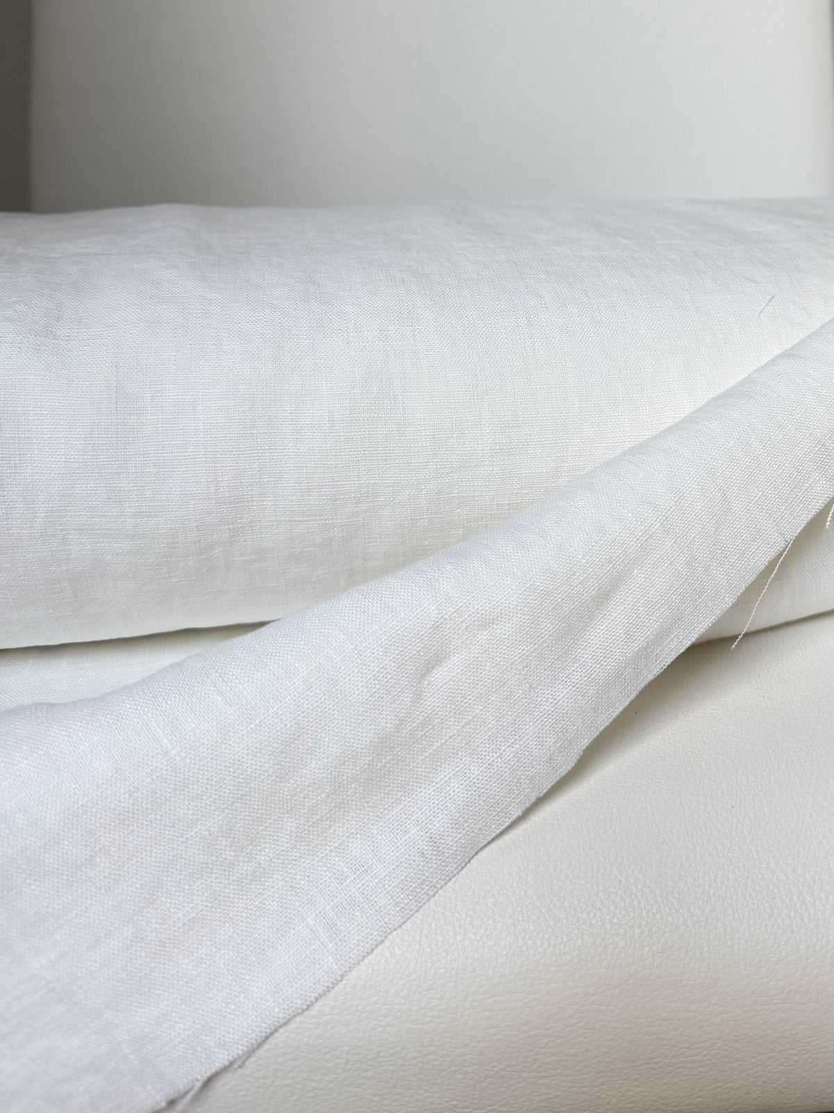 Nevada Tumbled 100% Linen- 58”- “White
